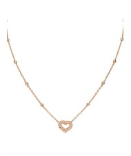 AMEN COCCOLE Necklace with torchon heart and spheres - Necklaces
