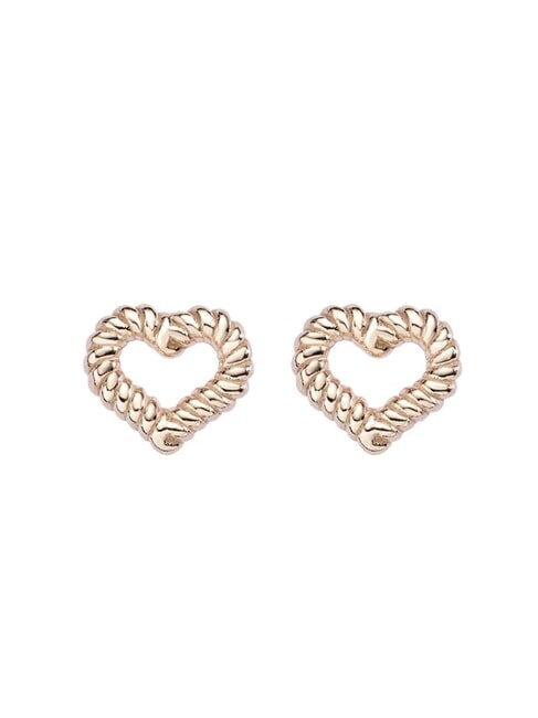 AMEN COCCOLE Torchon heart earrings rose - Earrings