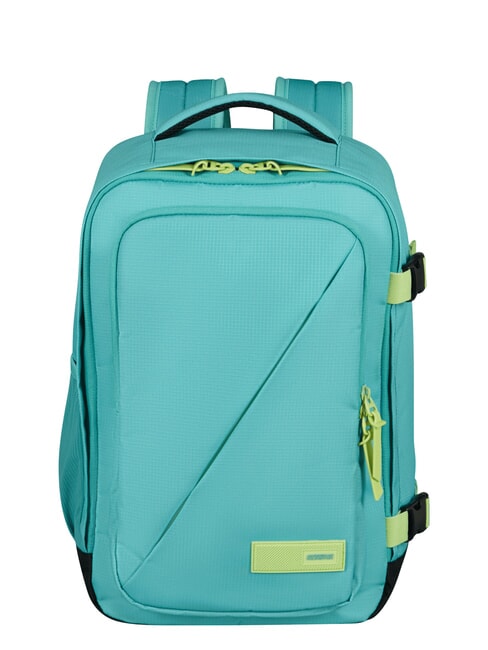 AMERICAN TOURISTER TAKE2CABIN S Underseater backpack ok Ryanair dusty turquoise/lime - Backpacks & School and Leisure