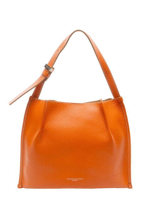 GIANNI CHIARINI DORY Leather shoulder bag coral-nature - Women’s Bags
