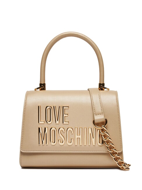 LOVE MOSCHINO BOLD LOVE Briefcase bag with shoulder strap gold - Women’s Bags