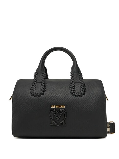 LOVE MOSCHINO BRAIDED Shoulder bag with shoulder strap Black - Women’s Bags