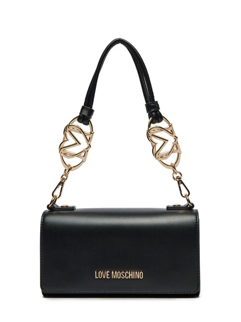 LOVE MOSCHINO JEWEL Shoulder bag with flap Black - Women’s Bags