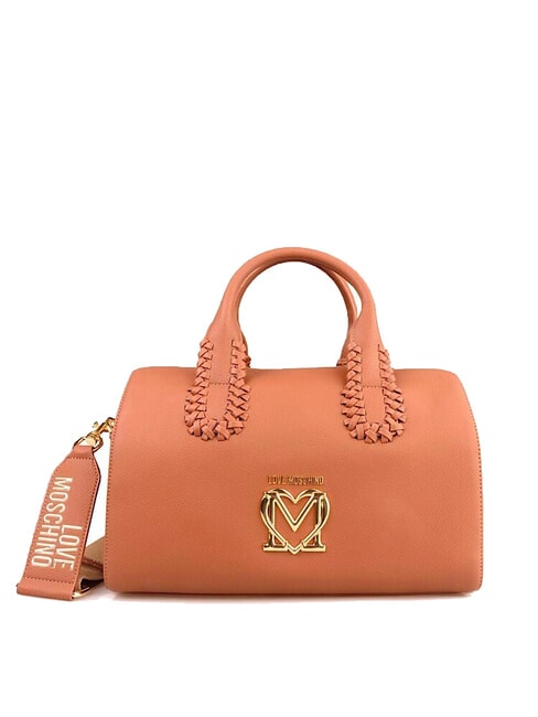 LOVE MOSCHINO BRAIDED Shoulder bag with shoulder strap camel - Women’s Bags