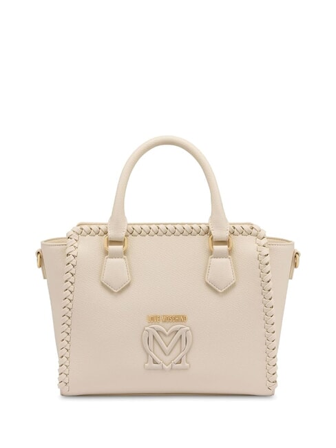 LOVE MOSCHINO BRAIDED Handbag with shoulder strap ivory - Women’s Bags