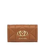 LOVE MOSCHINO LOVE EMBOSSED Large wallet with flap - Women’s Wallets