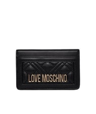 LOVE MOSCHINO QUILTED Quilted flat card holder - Women’s Wallets