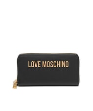 LOVE MOSCHINO LAMINATED BOLD LOVE Large wallet with wristlet - Women’s Wallets