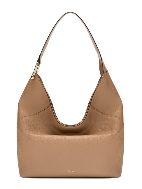 FURLA LARA Leather shoulder bag desert - Women’s Bags