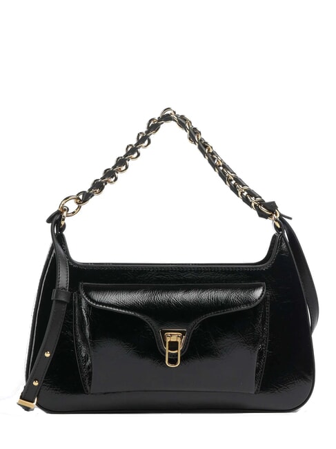 COCCINELLE BEAT GENERATION SHINY WRINKLED Shoulder bag, with shoulder strap Black - Women’s Bags