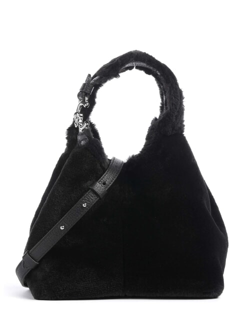 COCCINELLE C-EASY FUR Mini handbag with shoulder strap Black - Women’s Bags