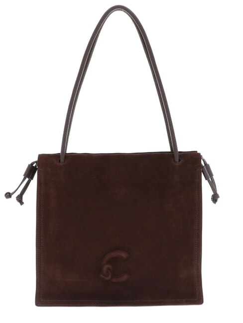 COCCINELLE DULSE SUEDE Suede shoulder bag brunette - Women’s Bags
