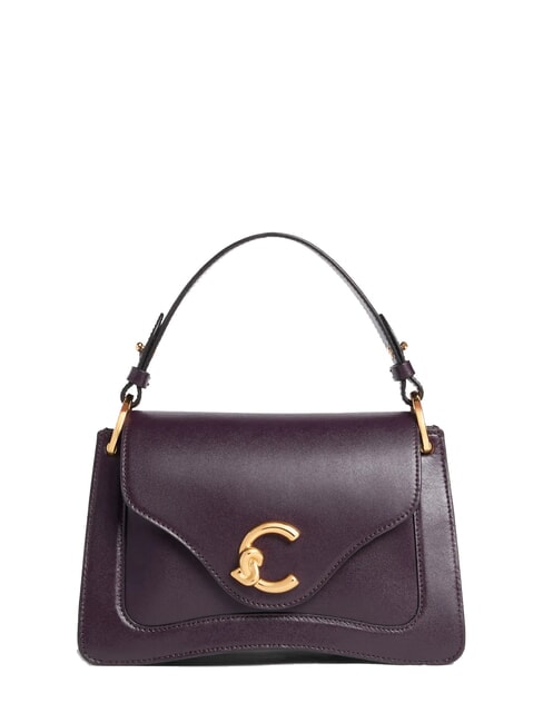 COCCINELLE C-ME CALF COCKER Small leather bag with shoulder strap plums - Women’s Bags