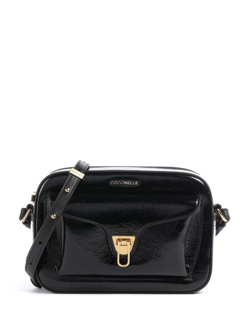 COCCINELLE BEAT SHINY WRINKLED Mini shoulder bag Black - Women’s Bags