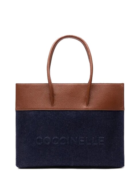 COCCINELLE MYRTHA DENIM Shoulder bag blue den/cognac - Women’s Bags