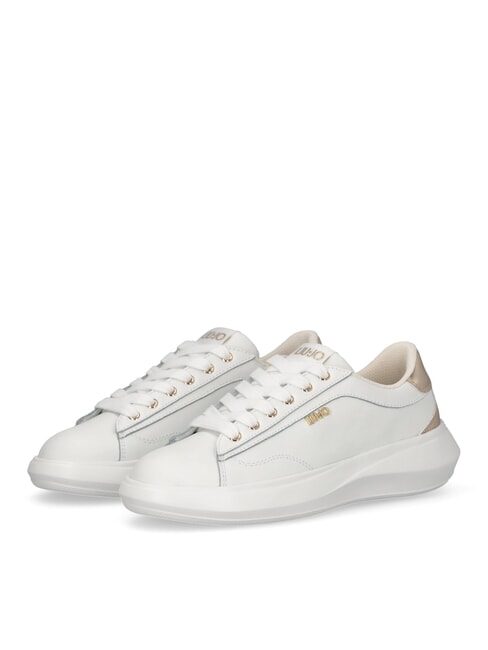 LIUJO CASPER 01 Sneakers with laminated insert white / light gold - Women’s shoes