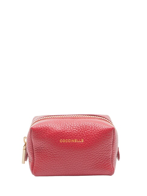 COCCINELLE TRAVEL Leather toiletry bag sangria - Sachets & Travels Cases