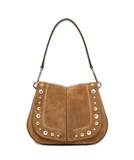 GIANNI CHIARINI HELENA ROUND Dual-function suede bag caramel - Women’s Bags - 1
