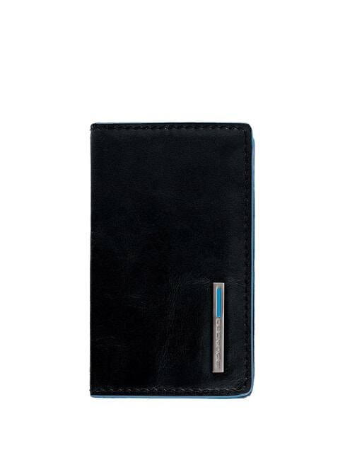 PIQUADRO BLUE SQUARE Leather Business Card Holder Black - Tablet holder& Organizer