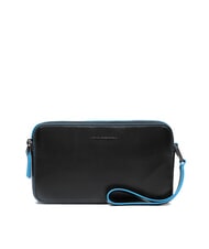 PIQUADRO BLUE SQUARE Leather clutch bag Black - Women’s Bags - 1