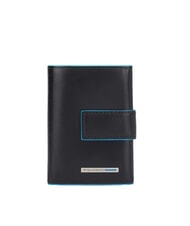 PIQUADRO BLUE SQUARE Trifold leather wallet and coins - Men&rsquo;s Wallets