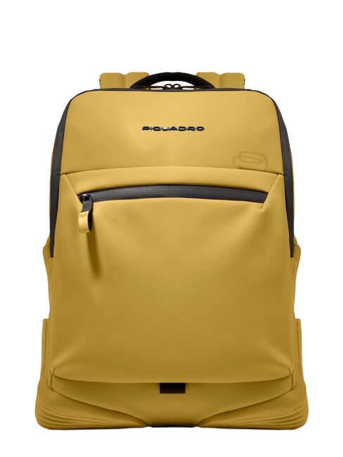 PIQUADRO CORNER SPECIALE GOMMATO  14" Laptop Backpack Yellow - Laptop backpacks