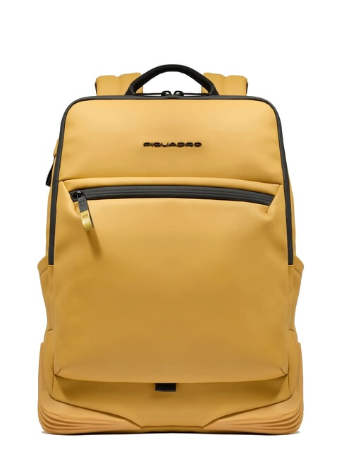 PIQUADRO CORNER SPECIALE GOMMATO 15.6" laptop backpack Yellow - Laptop backpacks