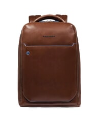 PIQUADRO BLUE SQUARE Leather backpack, 14" laptop holder - Laptop backpacks