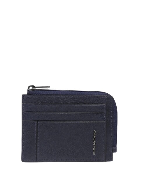 PIQUADRO CRONUS Leather card holder blue - Men’s Wallets
