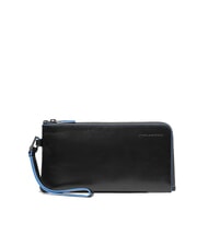 PIQUADRO BLUE SQUARE Men's leather clutch card holder Black - Men&rsquo;s Wallets - 1