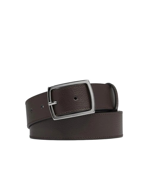 PIQUADRO MODUS SPECIALE Leather belt, can be shortened MORO - Belts