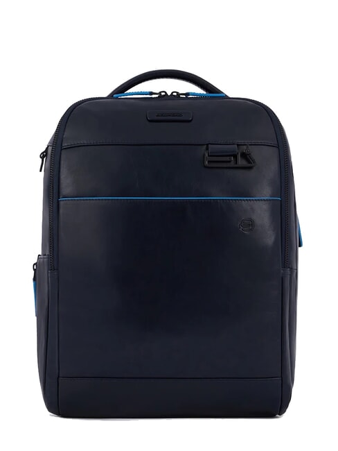 PIQUADRO B2 REVAMP 14" leather laptop backpack blue - Laptop backpacks