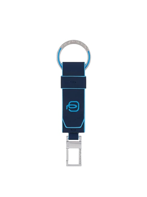 PIQUADRO BLUE SQUARE Leather car key ring blue - Key holders