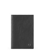 PIQUADRO BLACK SQUARE Leather Passport Holder Black - Men&rsquo;s Wallets - 1