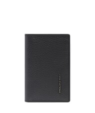 PIQUADRO MODUS SPECIALE Hammered leather wallet Black - Men&rsquo;s Wallets - 1