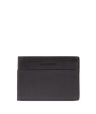 PIQUADRO HARPER Wallet with coin purse, in leather Black - Men&rsquo;s Wallets - 1