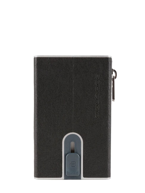 PIQUADRO BLACK SQUARE Card holder slide system Black - Men’s Wallets