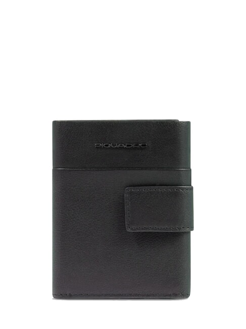 PIQUADRO HARPER Compact leather wallet Black - Men’s Wallets