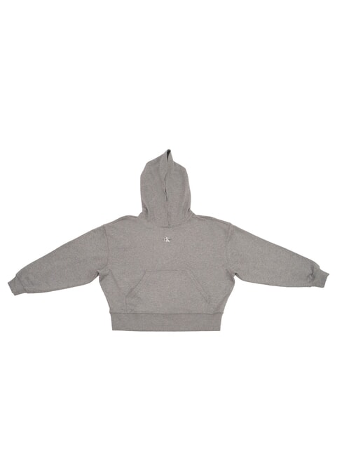 CALVIN KLEIN CK JEANS Cotton sweatshirt with hood and pocket grey heather - Women's Sweatshirts