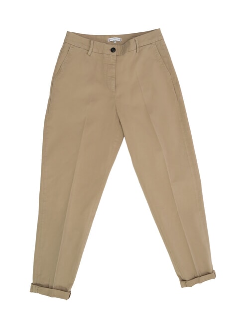 TOMMY HILFIGER TH Stretch cotton trousers beige - Women's Pants