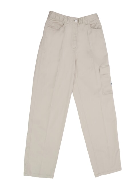 CALVIN KLEIN CK JEANS Stretch cotton cargo trousers eggshell - Women's Pants