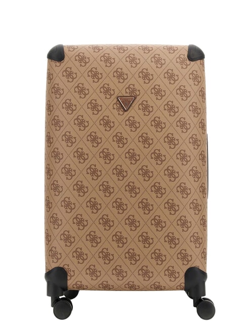 GUESS BERTA 28 Large expandable trolley latte logo / brown - Rigid Trolley Cases