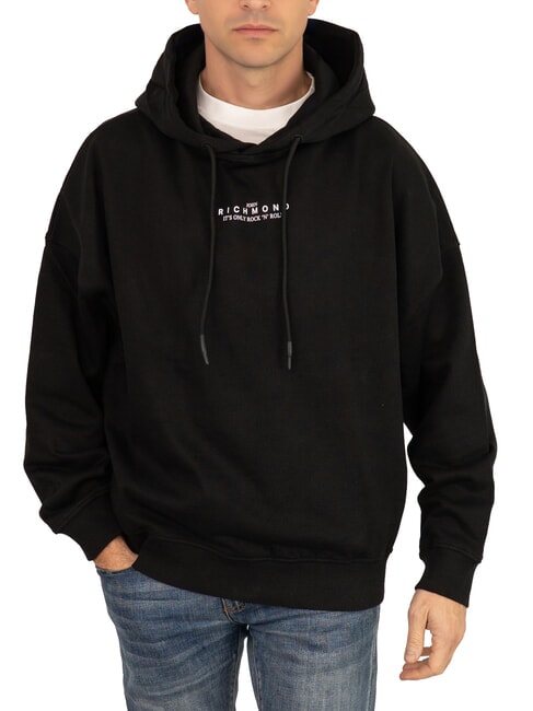JOHN RICHMOND KAHIN Relaxed fit hoodie black - Sweatshirts