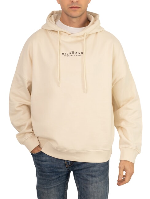JOHN RICHMOND KAHIN Relaxed fit hoodie white cap - Sweatshirts
