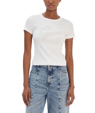 GUESS STUDS SCRIPT Slim fit short-sleeved T-shirt - T-shirt