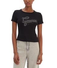 GUESS STUDS SCRIPT Slim fit short-sleeved T-shirt - T-shirt