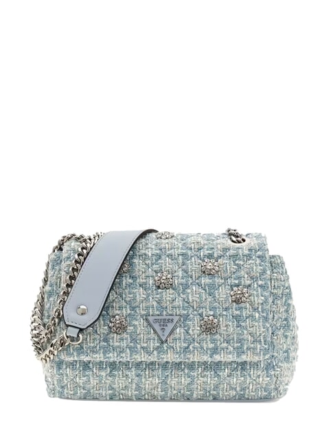 GUESS EVERLEE Mini shoulder bag / crossbody bag misty blue multi - Women’s Bags