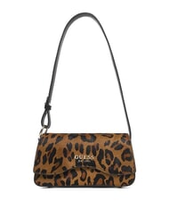GUESS DOMITILLA St. animalier leather shoulder bag - Women’s Bags
