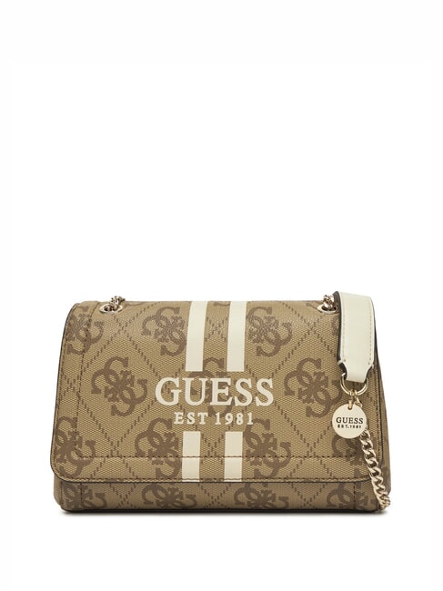 GUESS NOELLE 2 Logo shoulder bag, crossbody bag MILK LOGO - Women’s Bags