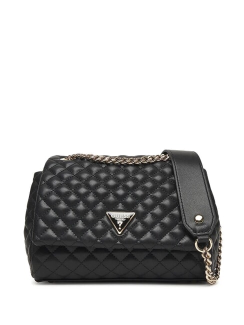 GUESS EVERLEE Quilted shoulder bag, crossbody bag BLACK - Women’s Bags